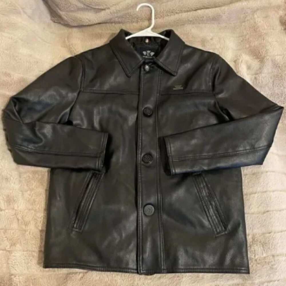Emporio & Co Italian Button Down Leather Jacket